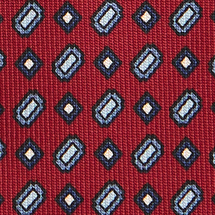 CRAVATTA SARTORIALE 9 PIEGHE IN SETA BORDEAUX