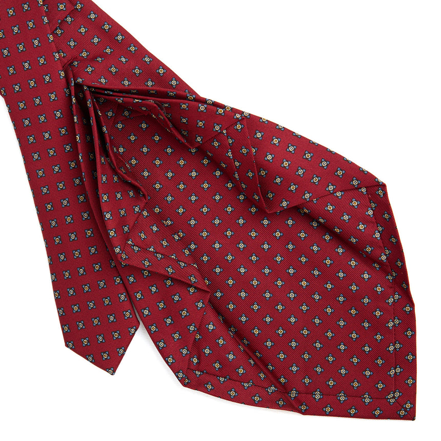 CRAVATTA SARTORIALE 9 PIEGHE IN SETA BORDEAUX