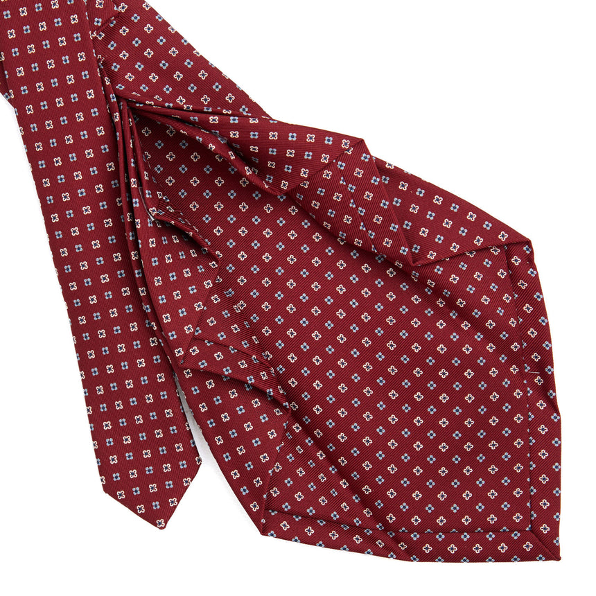 CRAVATTA SARTORIALE 9 PIEGHE IN SETA BORDEAUX