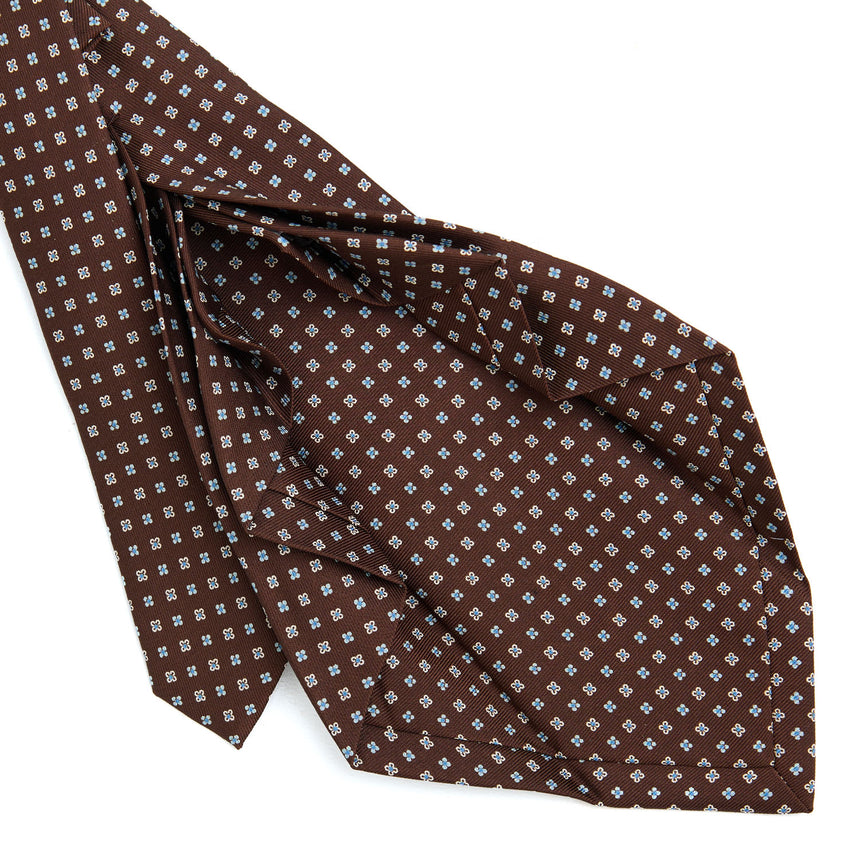 DARK BROWN 9 FOLD SARTORIAL SILK TIE