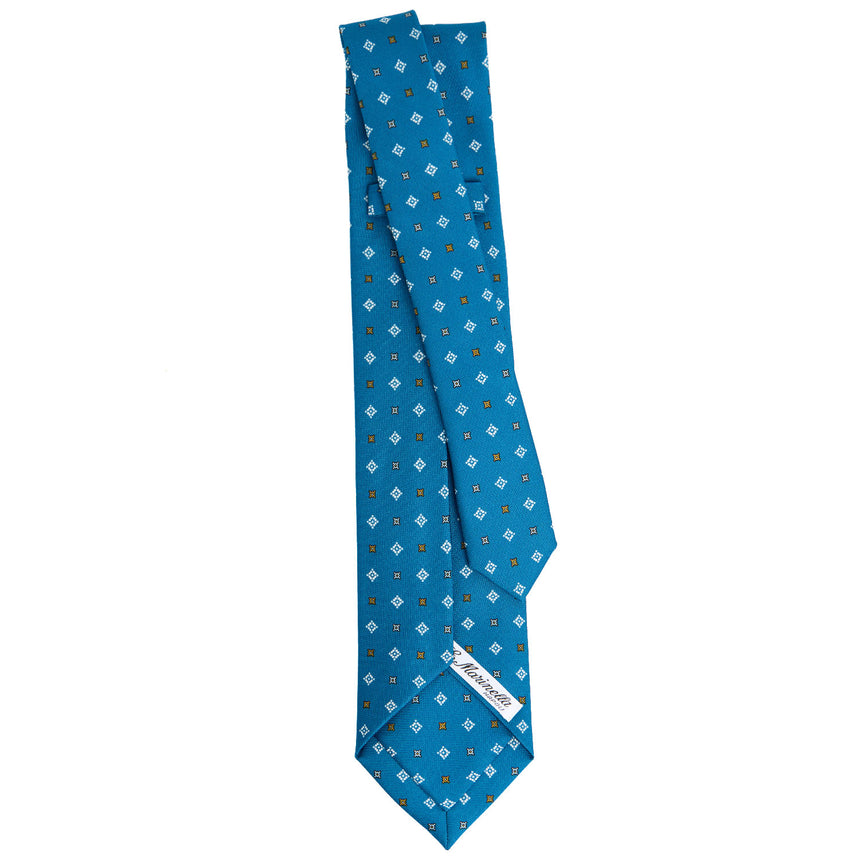 MID BLUE 9 FOLD SARTORIAL SILK TIE