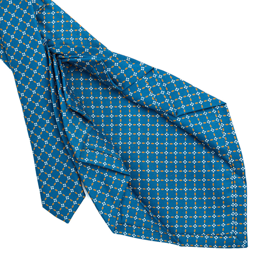 MID BLUE 9 FOLD SARTORIAL SILK TIE