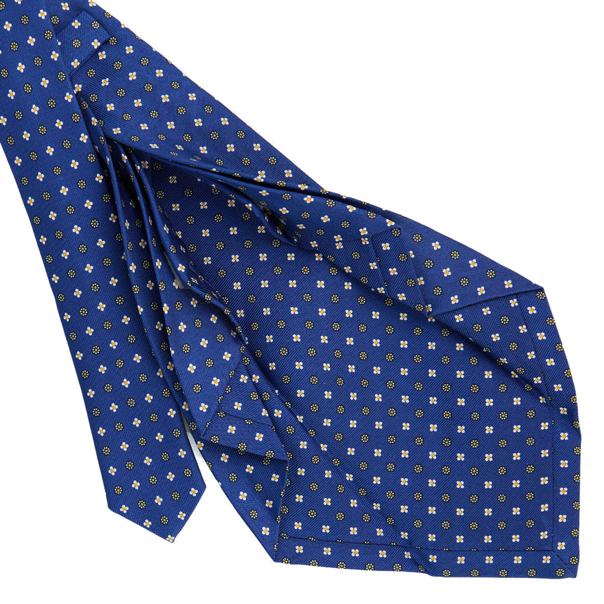 BLUETTE 9 FOLD SARTORIAL PRINTED SILK TIE