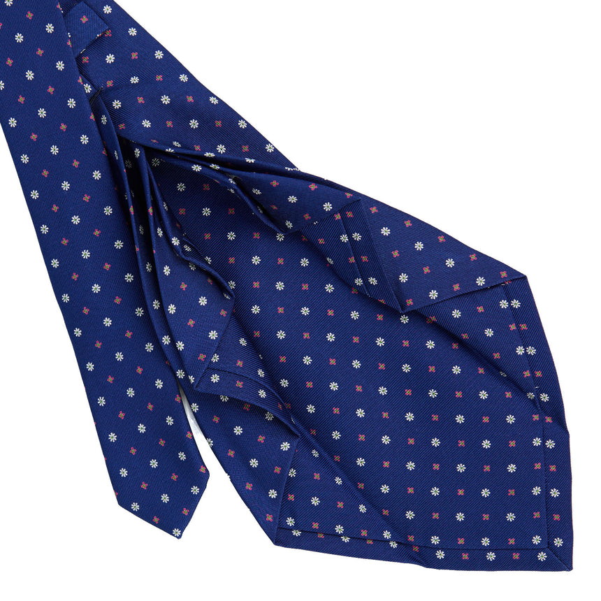 BLUETTE 9 FOLD SARTORIAL PRINTED SILK TIE
