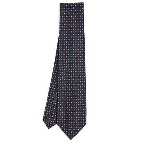 CRAVATTA SARTORIALE 5 PIEGHE IN SETA BLU SCURO