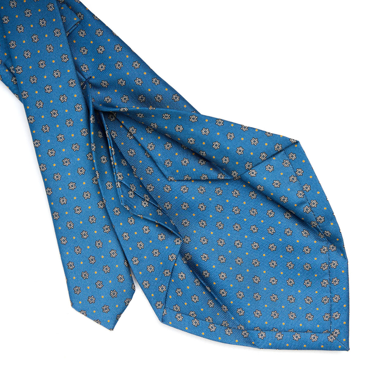 Remo Sartori - Cravatta In Pura Seta Italiana Microfantasia Geometrica - Larga 8 Cm, Lunga 148 Cm - Made In Italy - Confezione Regalo