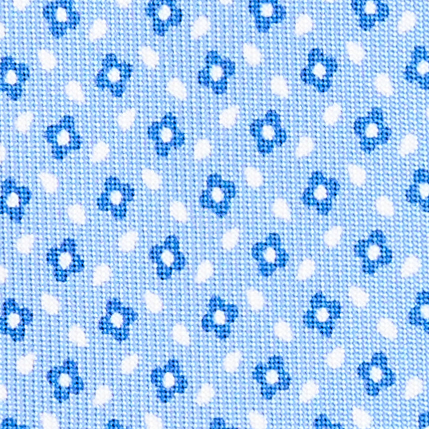 CRAVATTA SARTORIALE 5 PIEGHE IN SETA AZZURRA