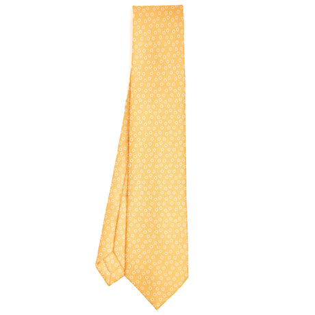 CRAVATTA SARTORIALE 5 PIEGHE IN SETA GIALLA