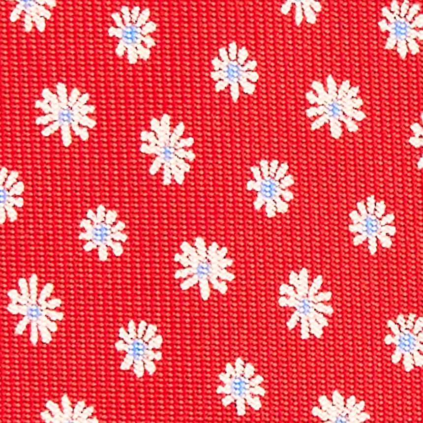 red_5_fold_sartorial_silk_tie_small_flower_pattern_fabric_pattern_detail