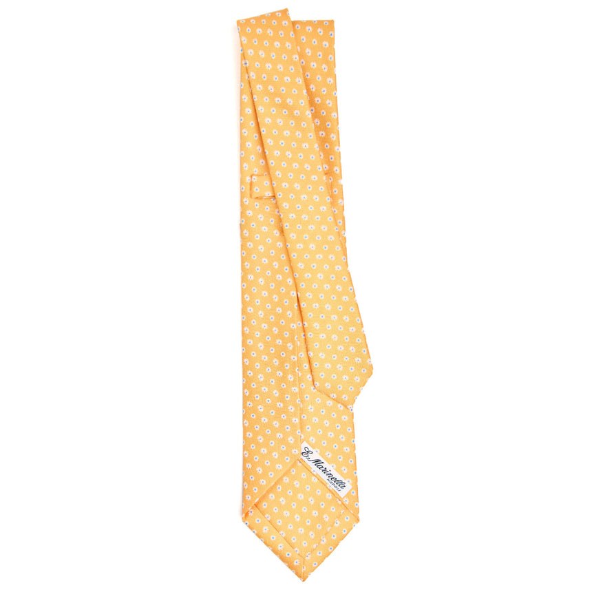 yellow_5_fold_sartorial_silk_tie_small_flower_pattern_full_back_view
