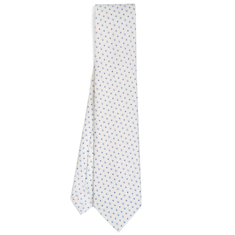 WHITE 5 FOLD SARTORIAL SILK TIE