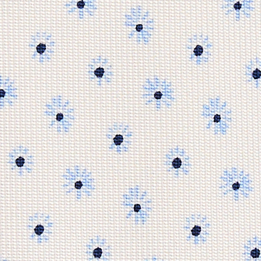 WHITE 5 FOLD SARTORIAL SILK TIE