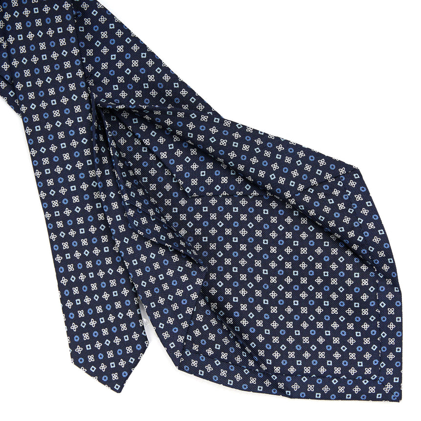 DARK BLUE 5 FOLD SARTORIAL SILK TIE