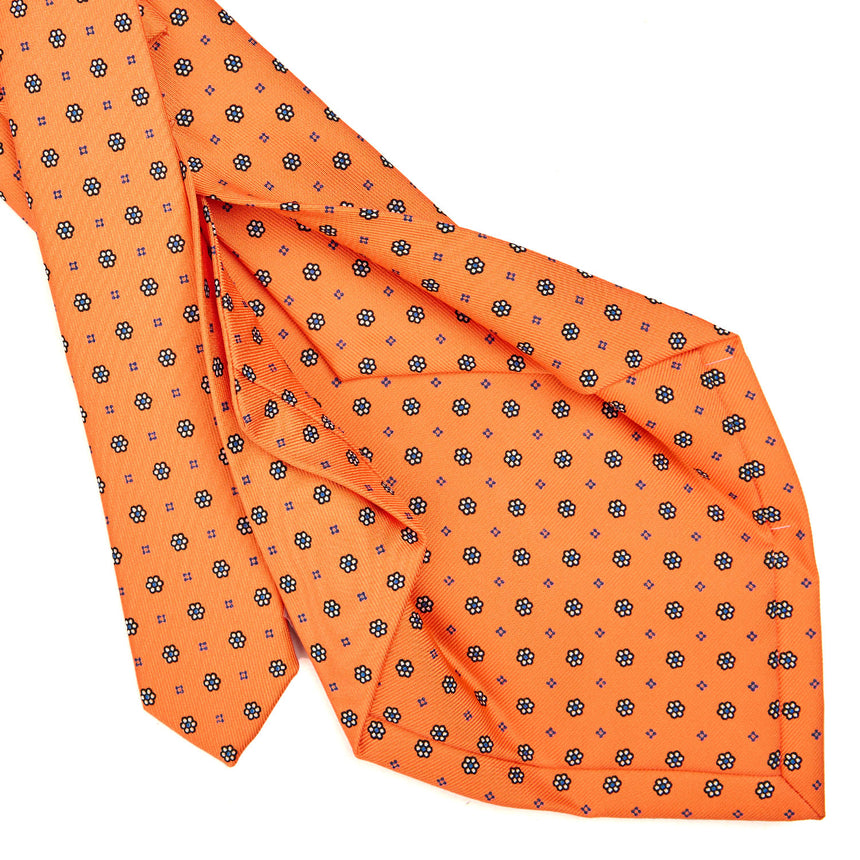 ORANGE 5 FOLD SARTORIAL SILK TIE