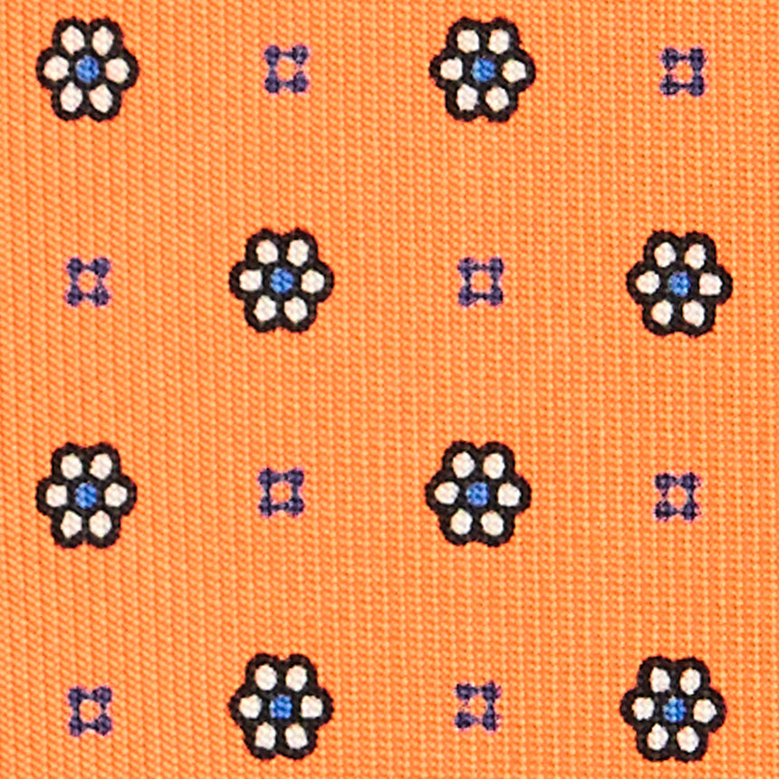 ORANGE 5 FOLD SARTORIAL SILK TIE