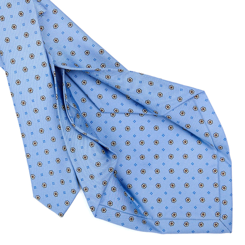 LIGHT BLUE 5 FOLD SARTORIAL SILK TIE