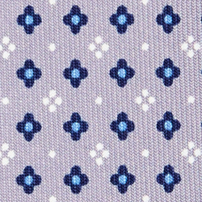 CRAVATTA SARTORIALE 5 PIEGHE IN SETA GRIGIO CHIARO