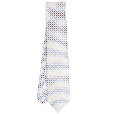 WHITE 5 FOLD SARTORIAL SILK TIE