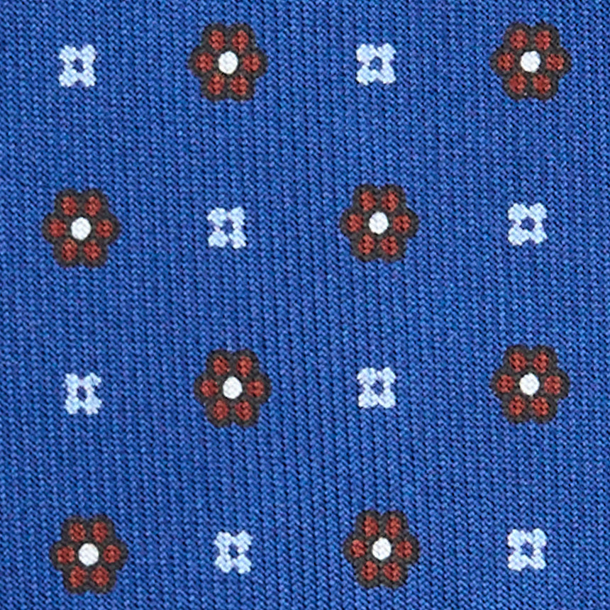 CRAVATTA SARTORIALE 5 PIEGHE IN SETA BLU 