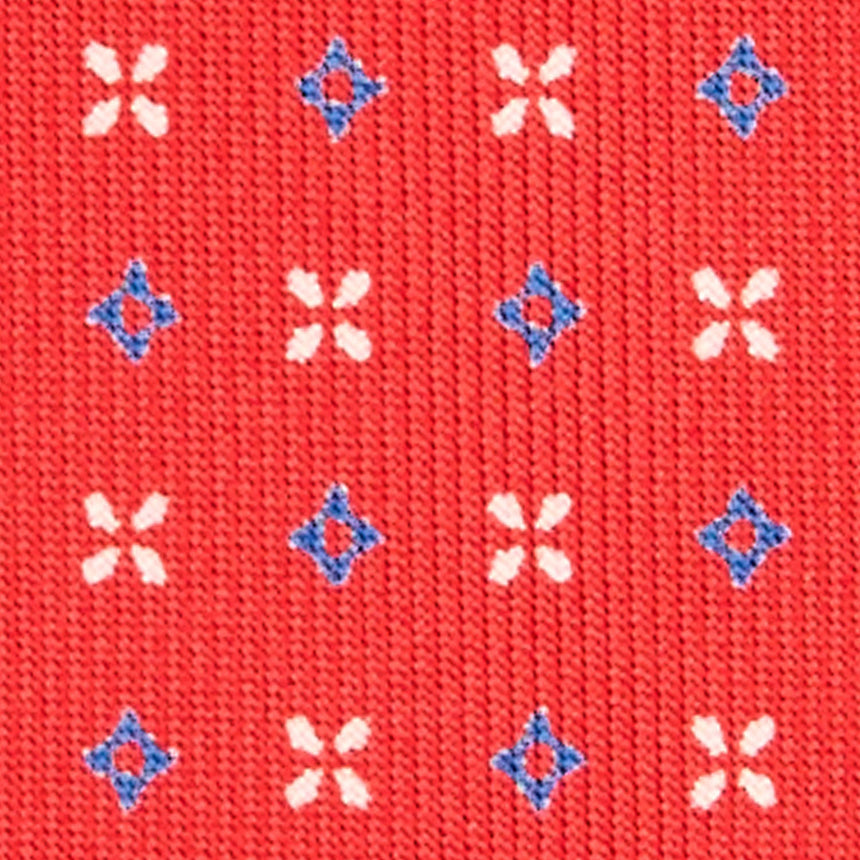 red_5_fold_sartorial_silk_tie_small_flower_pattern_fabric_pattern_detail