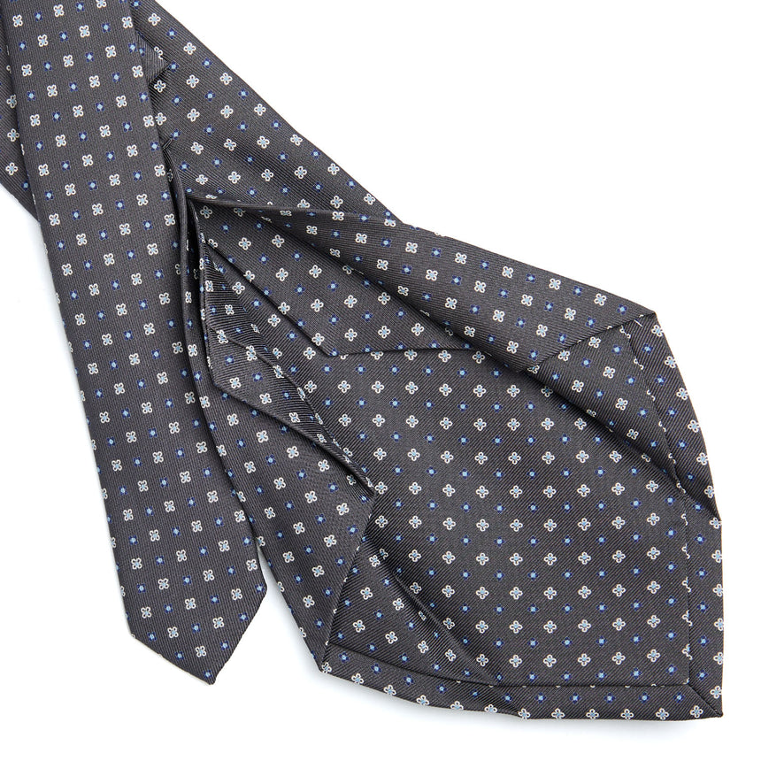DARK GREY 5 FOLD SARTORIAL SILK TIE