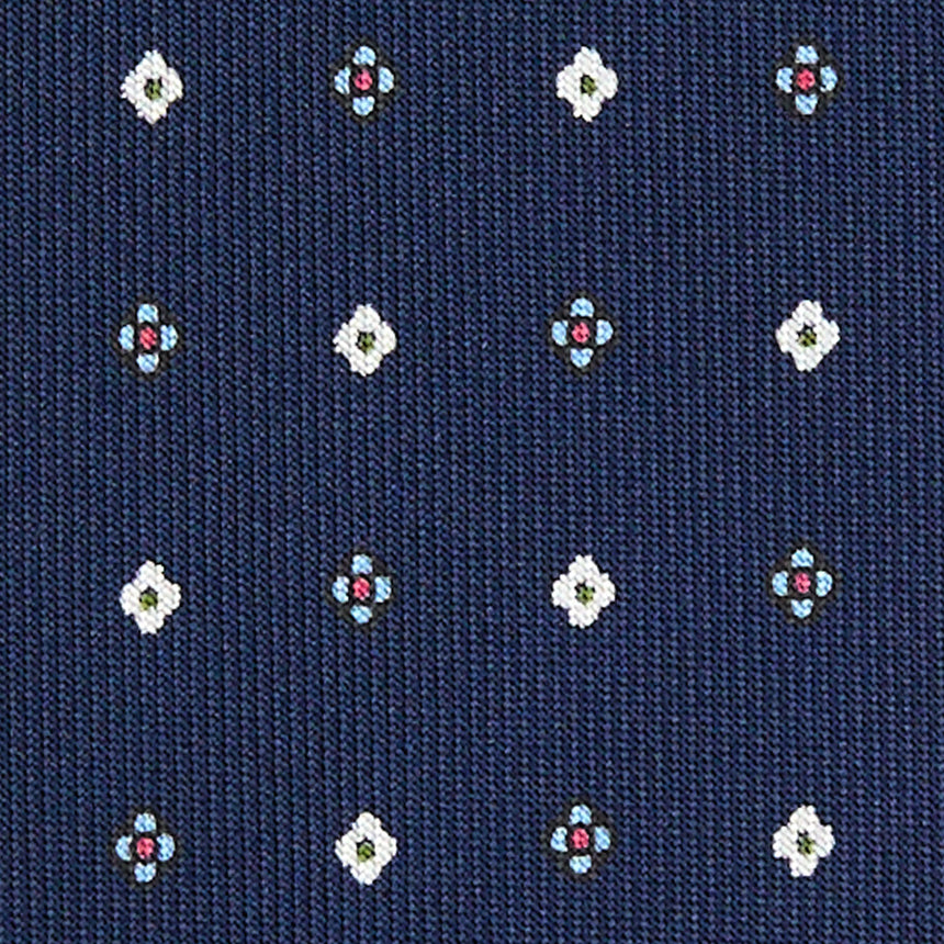 CRAVATTA SARTORIALE 5 PIEGHE IN SETA BLU SCURO 