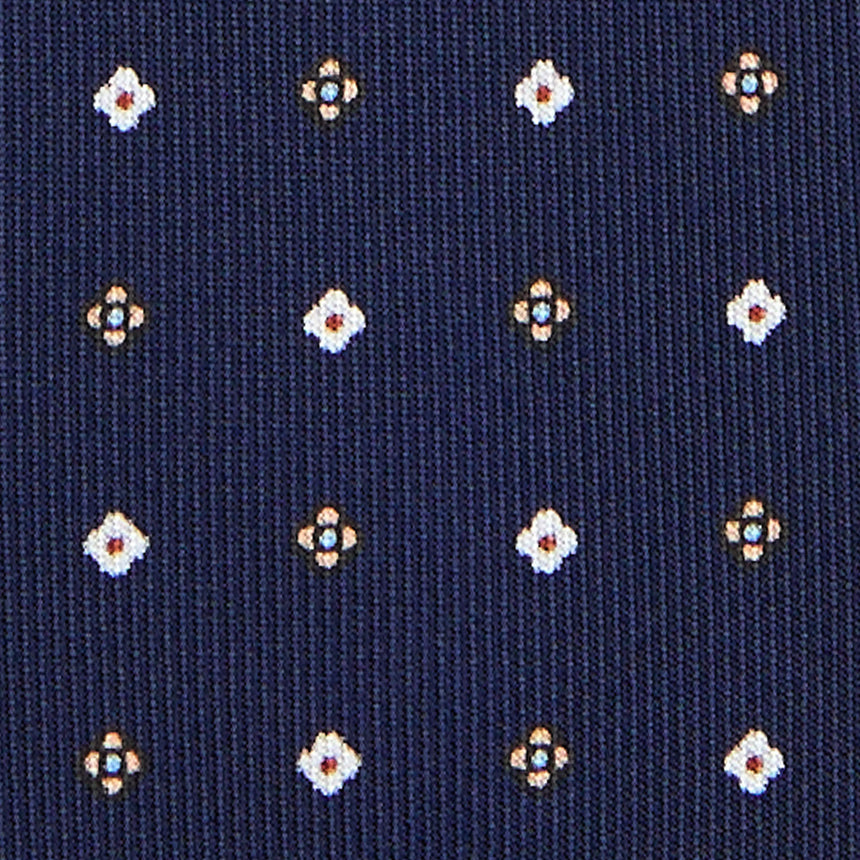 CRAVATTA SARTORIALE 5 PIEGHE IN SETA BLU SCURO 