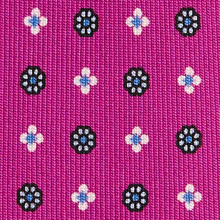 CRAVATTA SARTORIALE 5 PIEGHE IN SETA FUCSIA