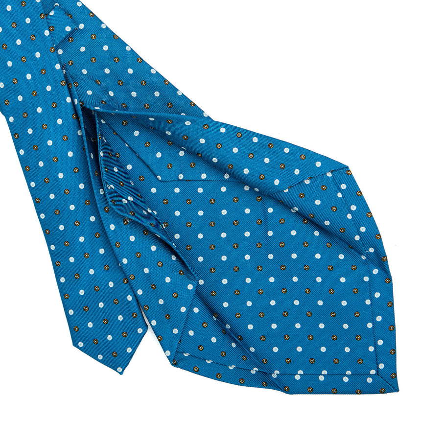 MID BLUE 5 FOLD SARTORIAL SILK TIE