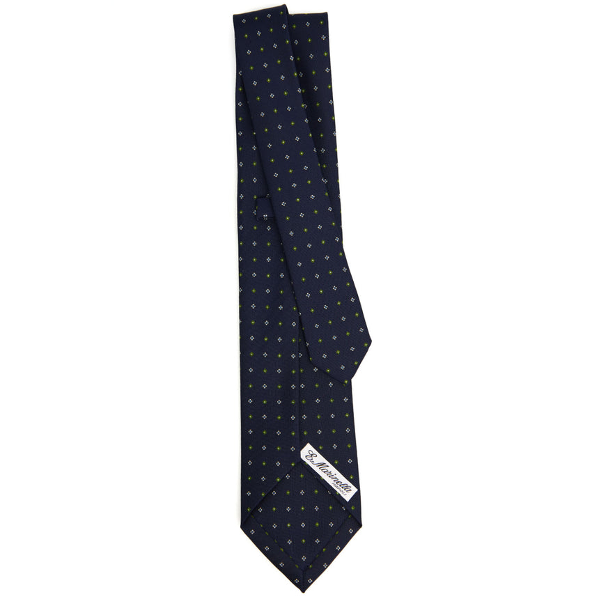 CRAVATTA SARTORIALE 5 PIEGHE IN SETA BLU SCURO 
