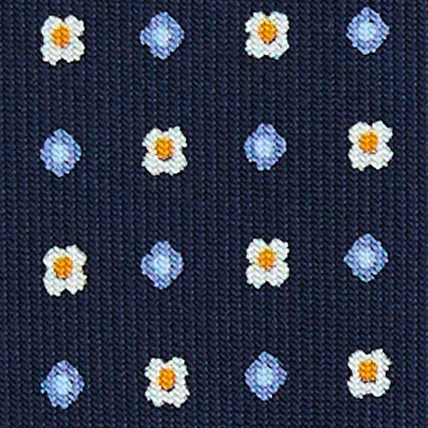 DARK BLUE 5 FOLD SARTORIAL SILK TIE