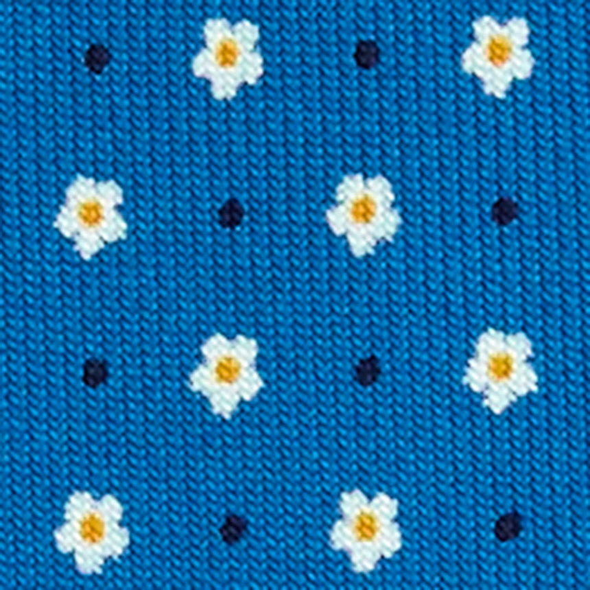 MID BLUE 5 FOLD SARTORIAL SILK TIE