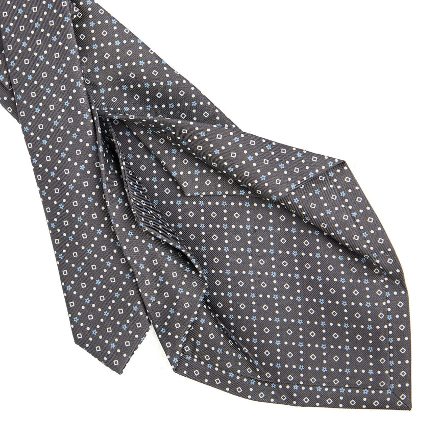 DARK GREY 5 FOLD SARTORIAL SILK TIE
