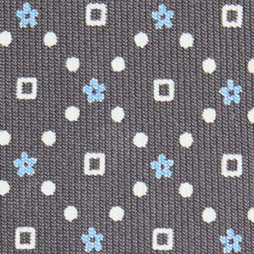 DARK GREY 5 FOLD SARTORIAL SILK TIE