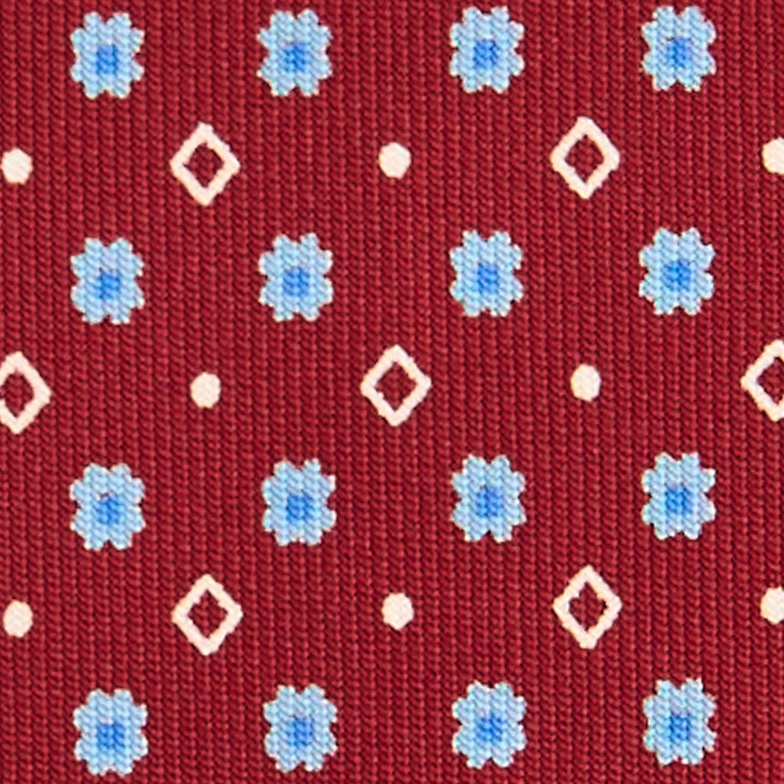BURGUNDY 5 FOLD SARTORIAL SILK TIE
