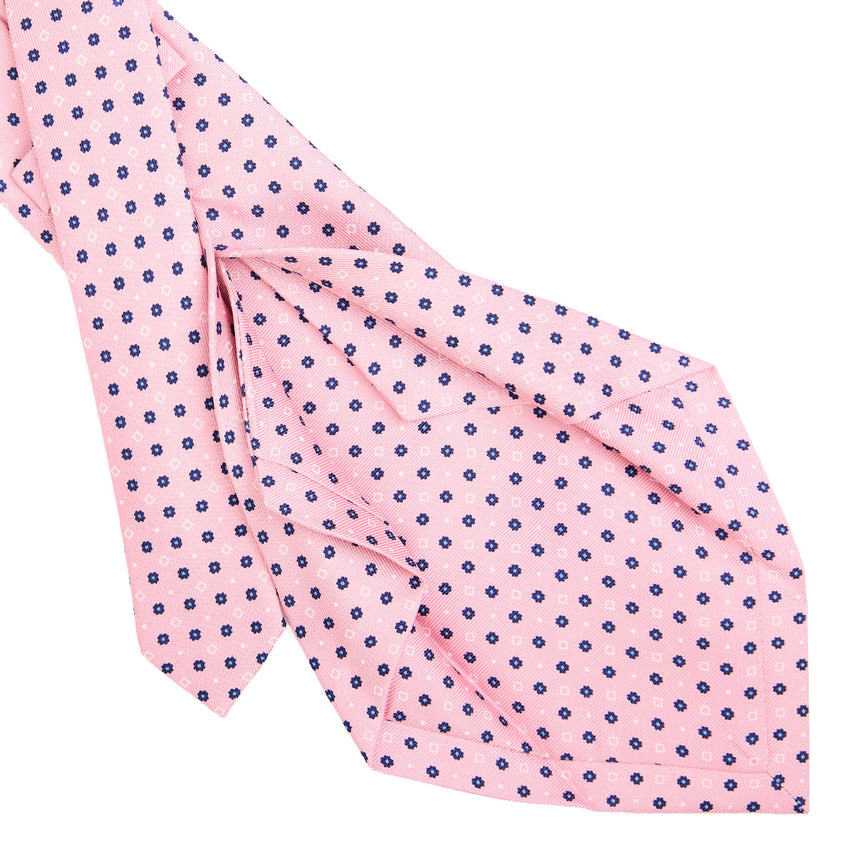 CRAVATTA SARTORIALE 5 PIEGHE IN SETA ROSA