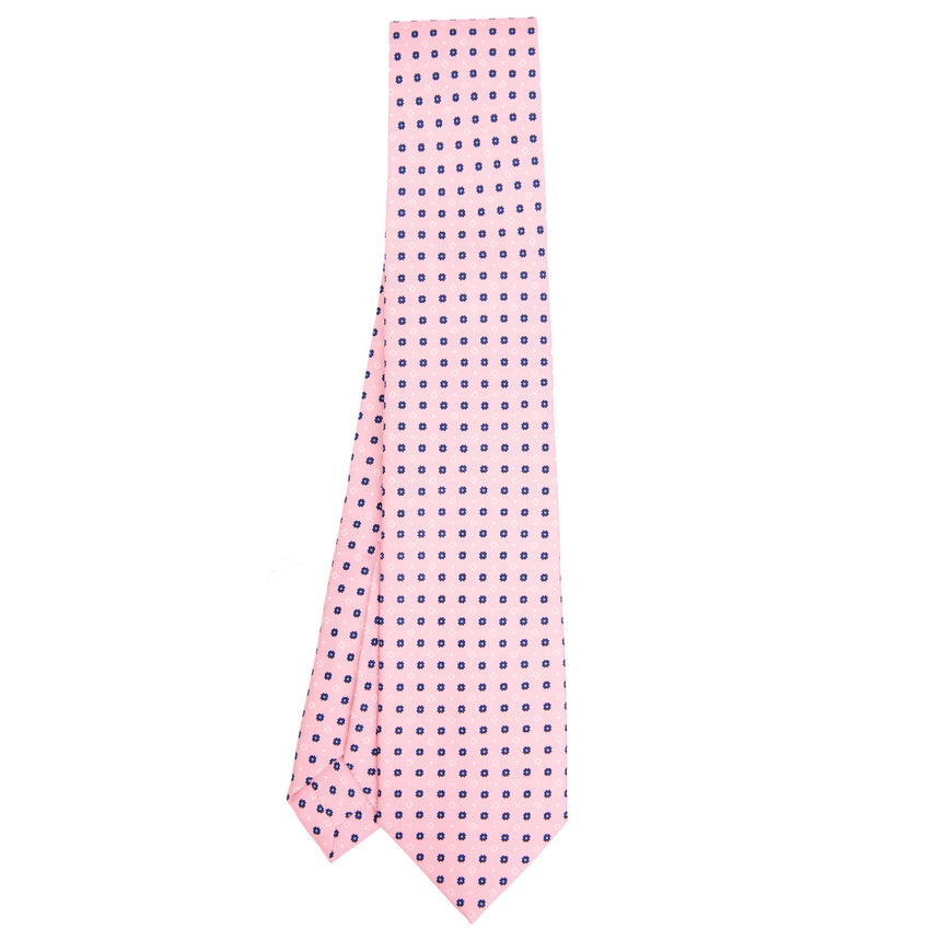 CRAVATTA SARTORIALE 5 PIEGHE IN SETA ROSA