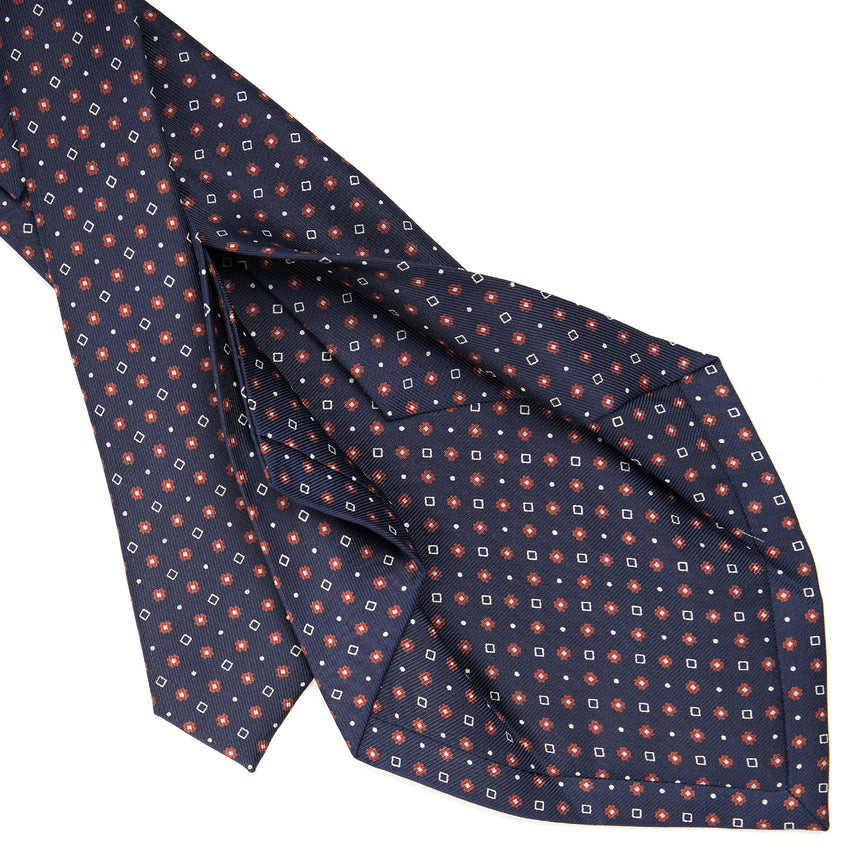 DARK BLUE 5 FOLD SARTORIAL SILK TIE