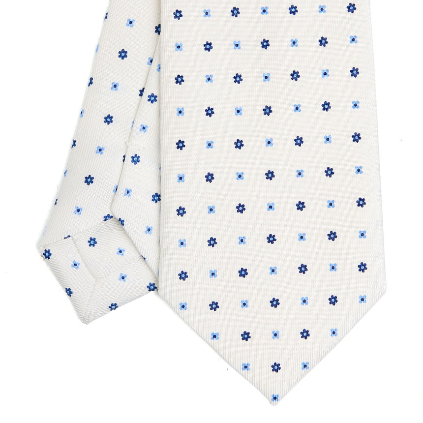 CRAVATTA SARTORIALE 7 CM IN SETA BIANCA