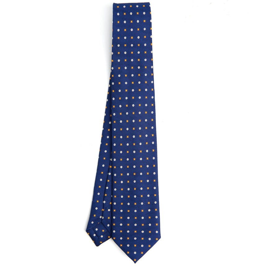 BLUE SARTORIAL 7 CM SILK TIE