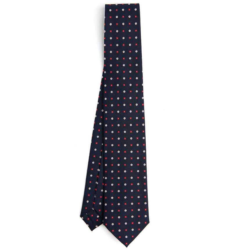 CRAVATTA SARTORIALE 7 CM IN SETA BLU SCURO