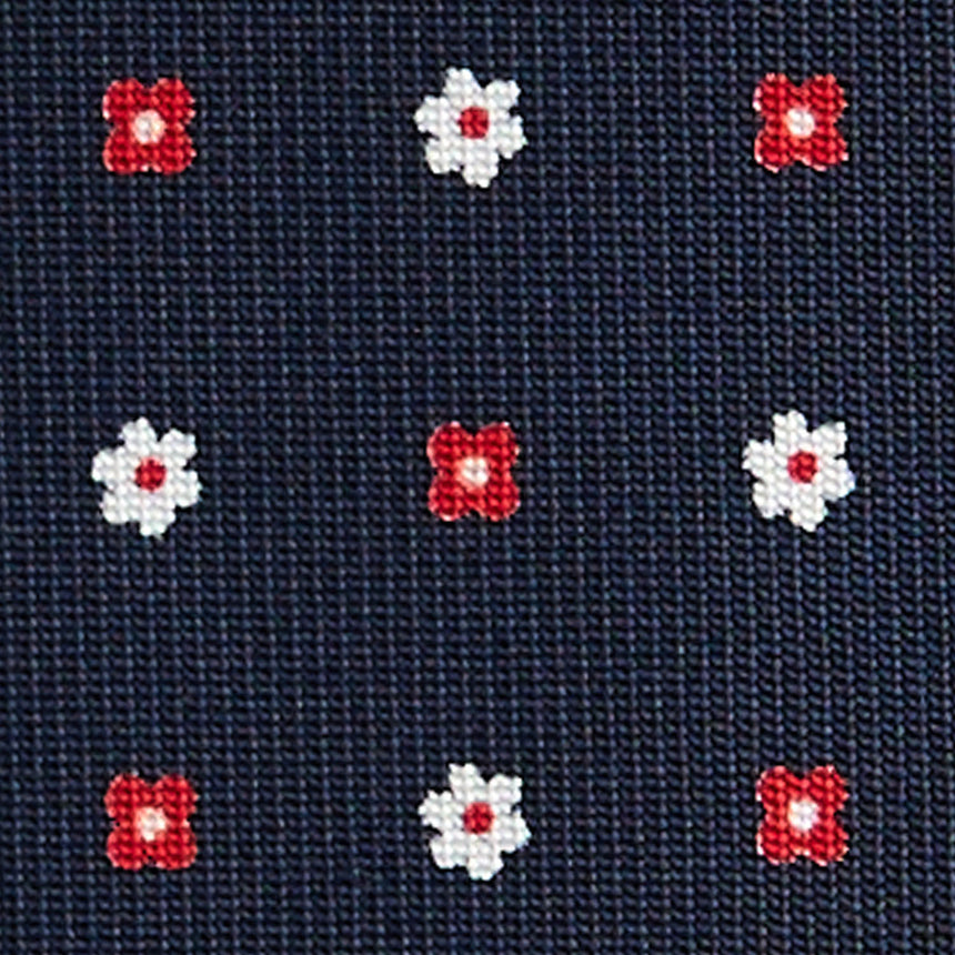 CRAVATTA SARTORIALE 7 CM IN SETA BLU SCURO