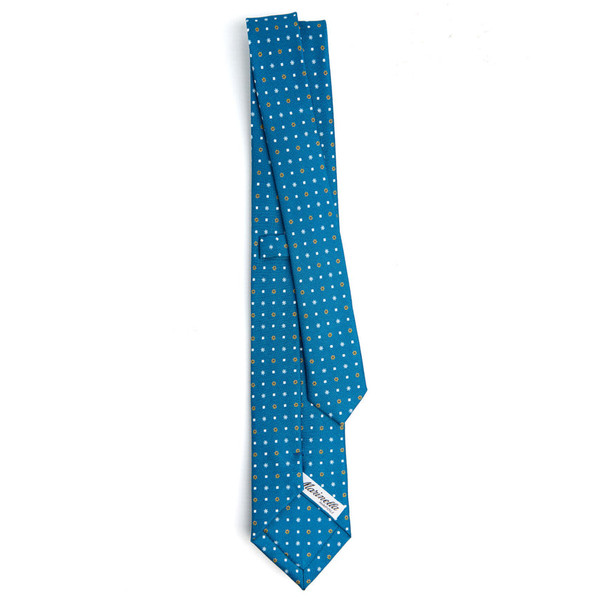mid_blue_sartorial_7_cm_silk_tie_small_flower_pattern_full_back_view