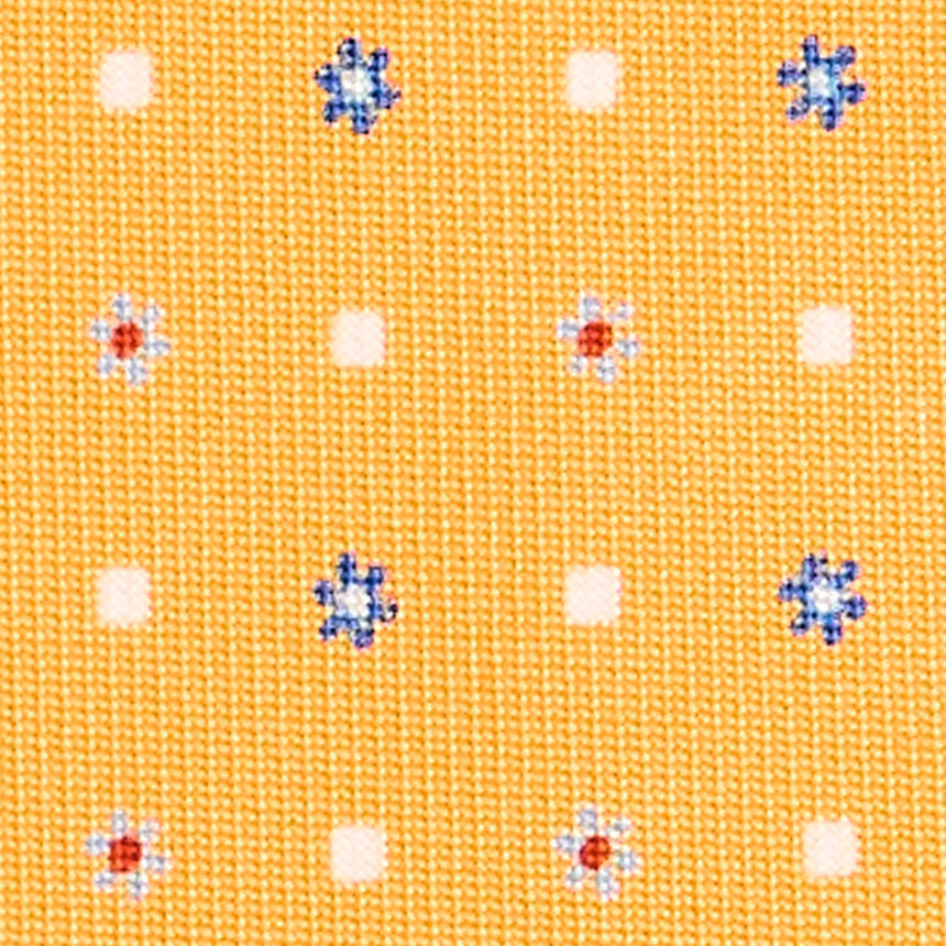 YELLOW SARTORIAL 7 CM SILK TIE - SMALL FLOWER PATTERN