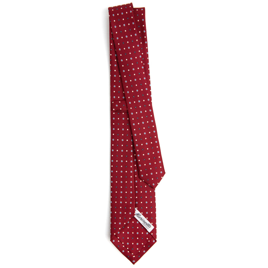 burgundy_sartorial_7_cm_silk_tie_small_flower_pattern_full_back_view