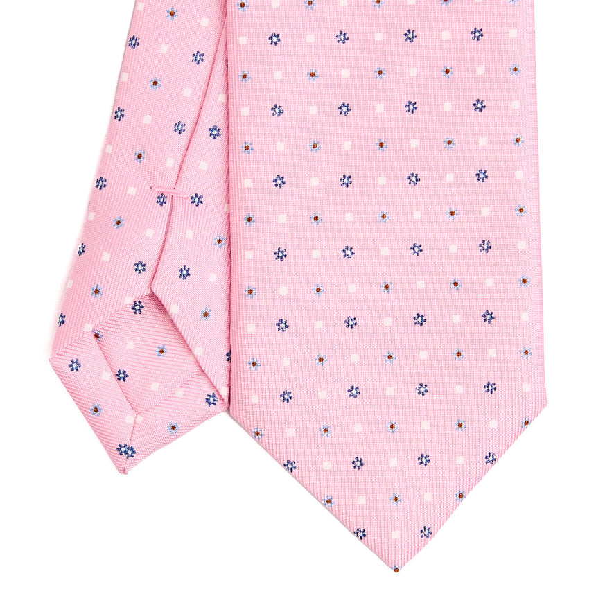 CRAVATTA SARTORIALE 7 CM IN SETA ROSA