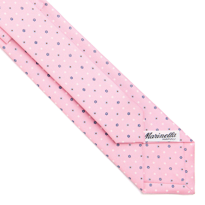 CRAVATTA SARTORIALE 7 CM IN SETA ROSA