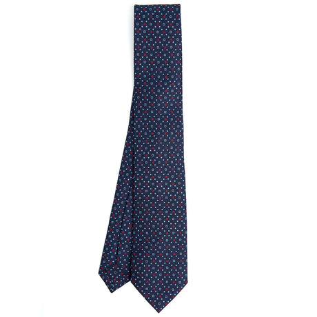 CRAVATTA SARTORIALE 7 CM IN SETA BLU SCURO
