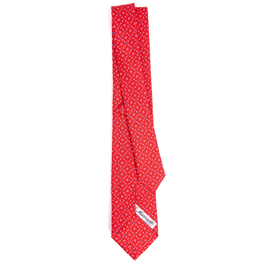 red_sartorial_7_cm_silk_tie_small_flower_pattern_full_back_view