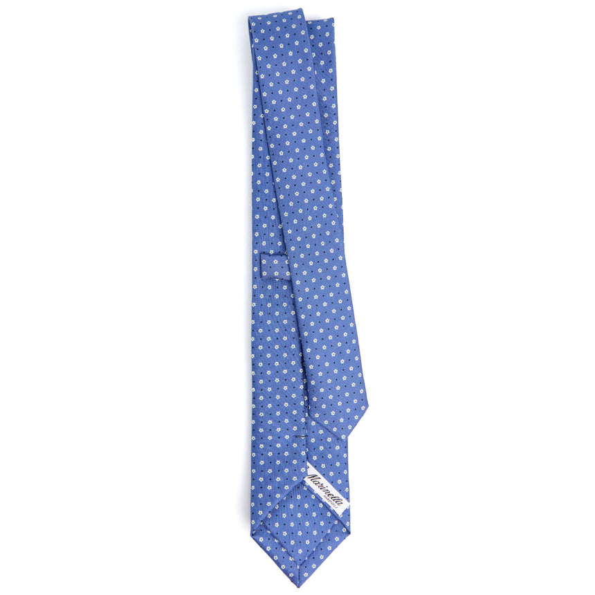 powder_blue_sartorial_7_cm_silk_tie_small_flower_pattern_full_back_view